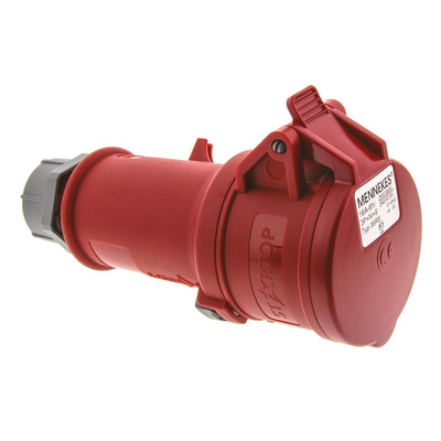 MENNEKES IP44 Red Cable Mount 3P + N + E Industrial Power Socket, Rated At 16A, 400 V