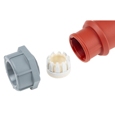 MENNEKES, AM-TOP IP44 Red Cable Mount 4P Industrial Power Socket, Rated At 32A, 400 V