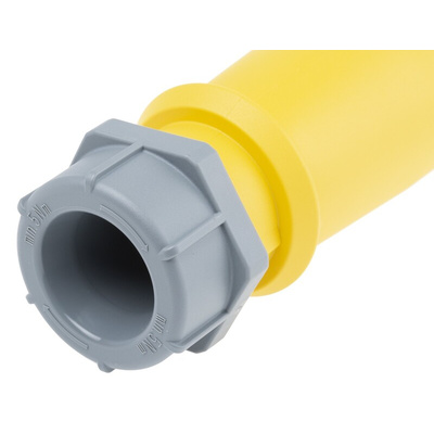 MENNEKES, AM-TOP IP67 Yellow Cable Mount 3P Industrial Power Socket, Rated At 32A, 110 V