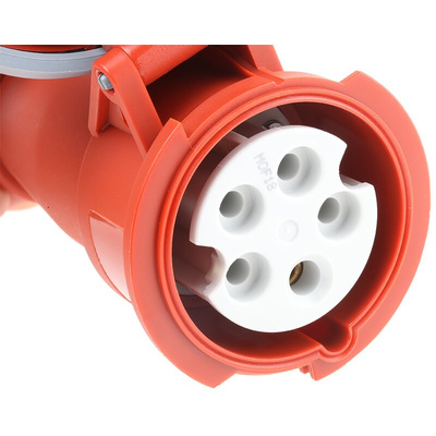 MENNEKES, AM-TOP IP67 Red Cable Mount 3P + N + E Industrial Power Socket, Rated At 16A, 400 V