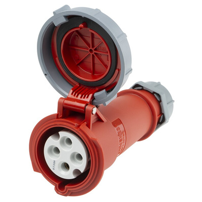 MENNEKES, AM-TOP IP67 Red Cable Mount 4P Industrial Power Socket, Rated At 32A, 400 V