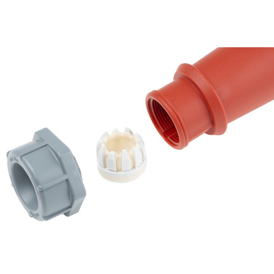 MENNEKES, AM-TOP IP67 Red Cable Mount 4P Industrial Power Socket, Rated At 32A, 400 V