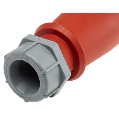 MENNEKES, AM-TOP IP67 Red Cable Mount 3P + N + E Industrial Power Socket, Rated At 32A, 400 V