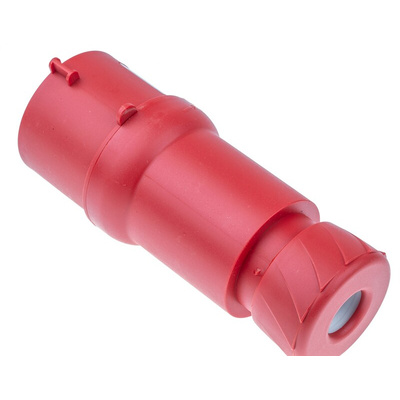 Schneider Electric, PratiKa IP44 Red Cable Mount 3P + N + E Industrial Power Plug, Rated At 32A, 415 V