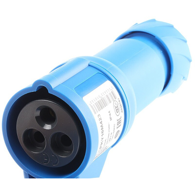 Schneider Electric, PratiKa IP44 Blue Cable Mount 2P + E Industrial Power Socket, Rated At 16A, 230 V