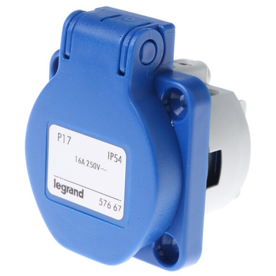 Legrand IP44 Blue Socket, Rated At 16A