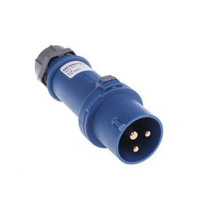 MENNEKES, StarTOP IP44 Blue Cable Mount 3P Industrial Power Plug, Rated At 16A, 230 V