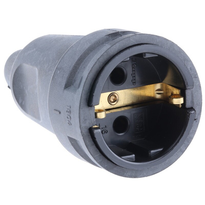 Kopp Black Cable Mount Mains Connector Socket, Rated At 16A, 250 V