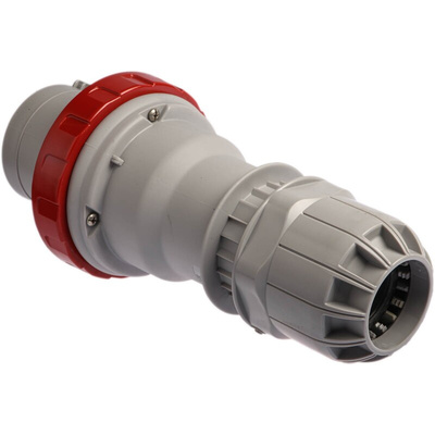 Scame IP67 Red Cable Mount 3P + N + E Industrial Power Plug, Rated At 125A, 415 V