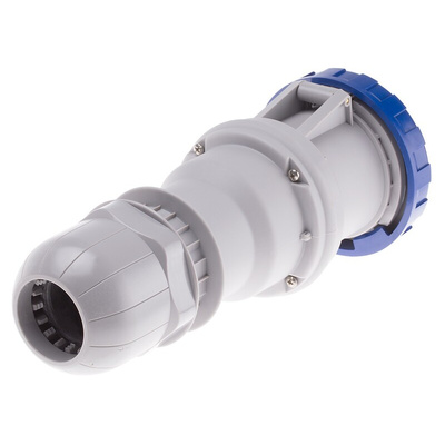 Scame IP66, IP67 Blue Cable Mount 2P + E Industrial Power Socket, Rated At 125A, 230 V