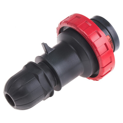 Scame IP66 Red Cable Mount 3P + E Industrial Power Plug, Rated At 16A, 415 V
