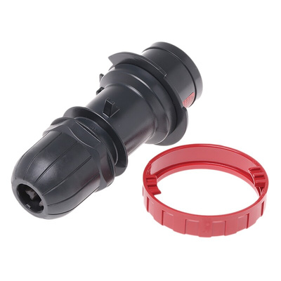 Scame IP66 Red Cable Mount 3P + N + E Industrial Power Plug, Rated At 16A, 415 V