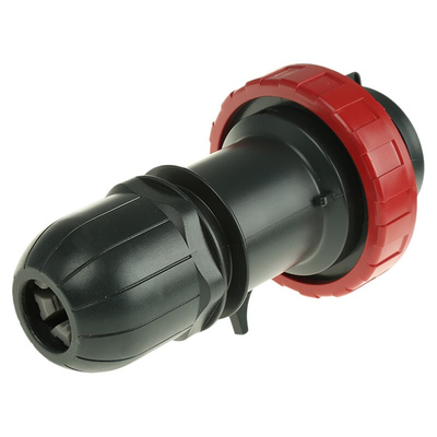 Scame IP66 Red Cable Mount 3P + N + E Industrial Power Plug, Rated At 32A, 415 V