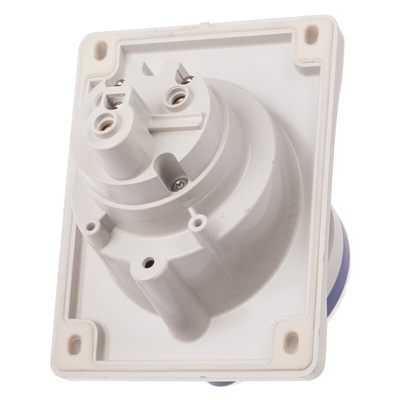 Scame IP44 Blue Panel Mount 2P + E Heavy Duty Power Connector Socket, Rated At 32A, 230 V