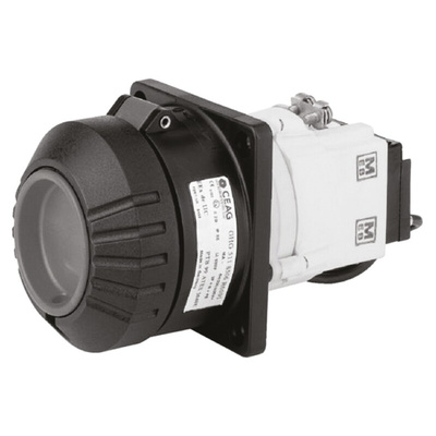 Eaton, GHG IP54, IP66 Black Cable Mount 4P Heavy Duty Power Connector Socket, Rated At 32A, 415 V