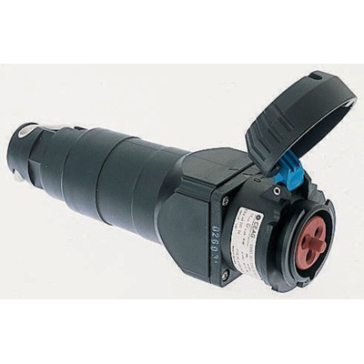 Eaton, GHG IP54, IP66 Black Cable Mount 5P Heavy Duty Power Connector Socket, Rated At 32A, 415 V