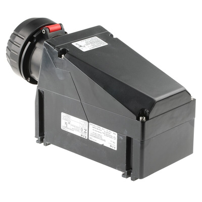 Eaton, GHG IP54, IP66 Black Wall Mount 3P + N + E Heavy Duty Power Connector Socket, Rated At 32A, 415 V