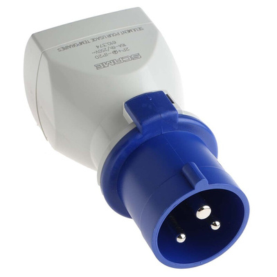 Scame IP20 Blue 1 x 2P + E, 1 x 2P + E Industrial Power Connector Adapter Plug, Socket, Rated At 16A, 250 V