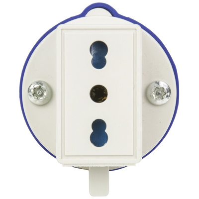 Scame IP20 Blue 1 x 2P + E, 1 x 2P + E Industrial Power Connector Adapter Plug, Socket, Rated At 16A, 250 V