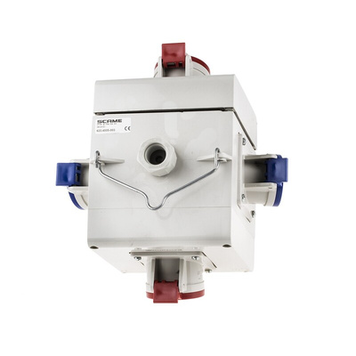 Scame IP44 Grey 2P+E Industrial Power Connector Adapter, Rated At 16A, 400 V