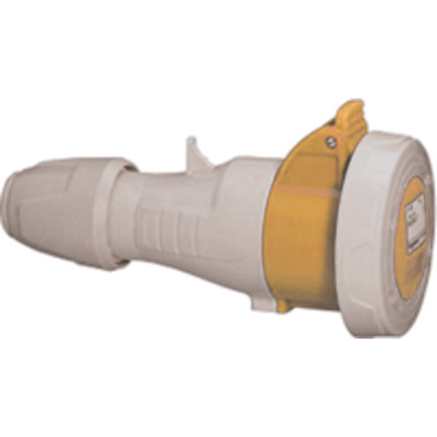 Legrand, P17 Tempra Pro IP66, IP67 Yellow Cable Mount 2P + E Industrial Power Socket, Rated At 16A, 110 V
