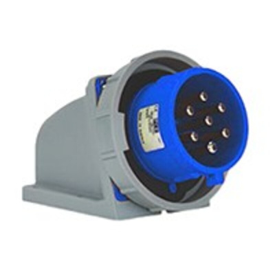 Scame, Optima IP67 Red Wall Mount 6P + E Right Angle Industrial Power Plug, Rated At 32A, 415 V
