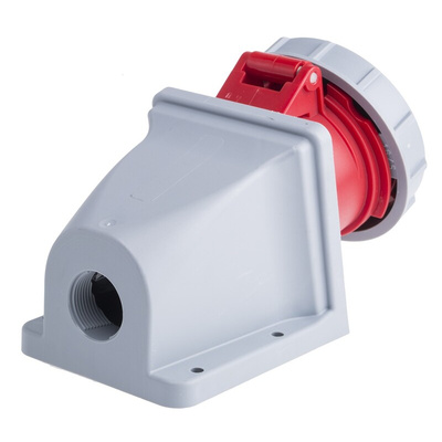 Scame, Optima IP67 Red Wall Mount 6P + E Right Angle Industrial Power Socket, Rated At 16A, 415 V
