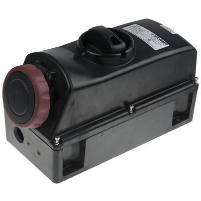Scame IP66 Red Surface Mount 3P + E Power Connector Socket ATEX, IECEx, Rated At 16A, 380 → 415 V