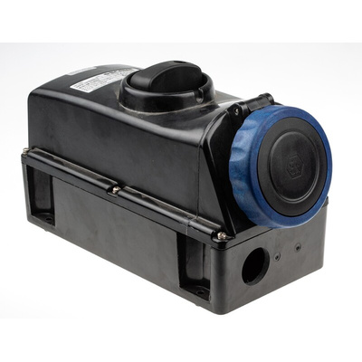 Scame IP66 Blue Surface Mount 2P + E Power Connector Socket ATEX, IECEx, Rated At 32A, 200 → 250 V