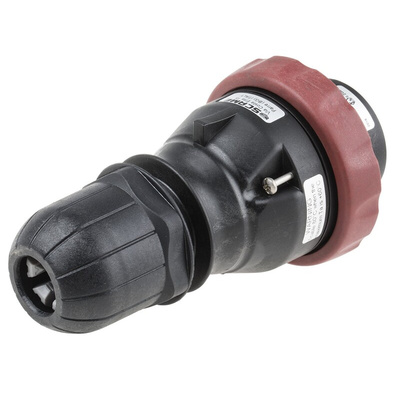 Scame IP66 Red Cable Mount 3P + N + E Power Connector Plug ATEX, IECEx, Rated At 16A, 346 → 415 V