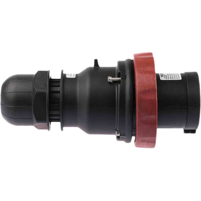 Scame IP66 Red Cable Mount 3P + N + E Power Connector Plug ATEX, IECEx, Rated At 64A, 346 → 415 V