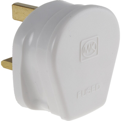 MK Electric UK Mains Plug, 13A, Cable Mount, 240 V ac