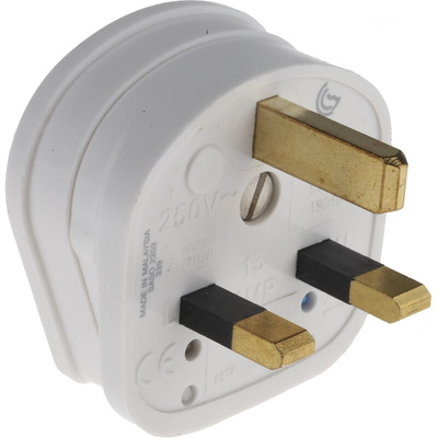 MK Electric UK Mains Plug, 13A, Cable Mount, 240 V ac