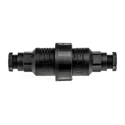 3 Pole IP68 Rating Cable Mount Female/Male Mains Inline Connector Rated At 16A