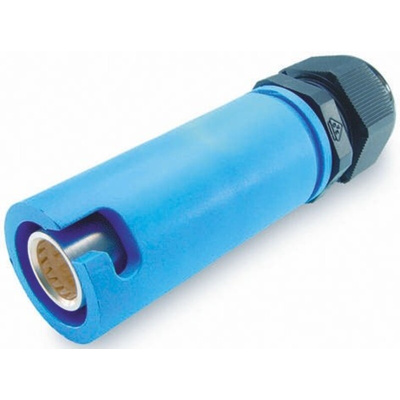 ITT Cannon, Veam Snaplock IP65 Blue Cable Mount 1P Industrial Power Socket, Rated At 250A, 1.0 kV