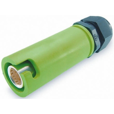 ITT Cannon, Veam Snaplock IP65 Green Cable Mount 1P Industrial Power Socket, Rated At 250A, 1.0 kV