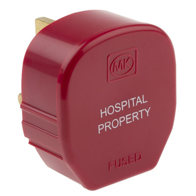 MK Electric UK Mains Plug, 13A, Cable Mount