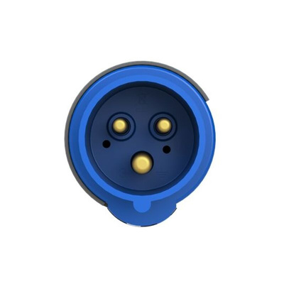 Amphenol Industrial, Easy & Safe IP44 Blue Cable Mount 2P + E Industrial Power Plug, Rated At 16A, 230 V