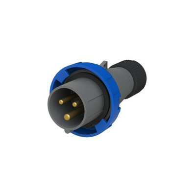 ABB, Easy & Safe IP67 Blue Cable Mount 2P + E Industrial Power Plug, Rated At 16A, 230 V
