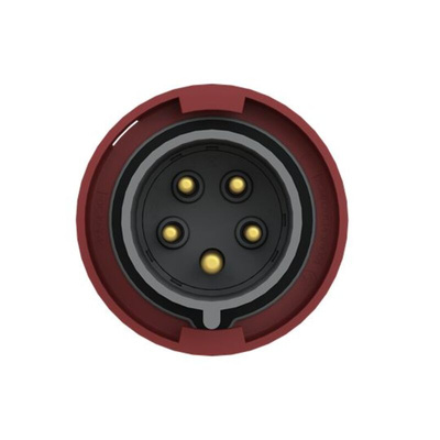 ABB, Easy & Safe IP67 Red Cable Mount 3P + N + E Industrial Power Plug, Rated At 32A, 415 V