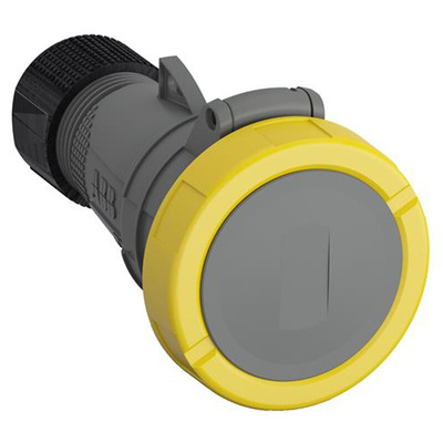 Amphenol Industrial, Easy & Safe IP67 Yellow Cable Mount 2P + E Industrial Power Socket, Rated At 16A, 110 V