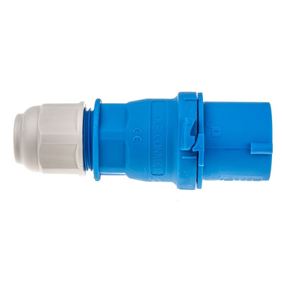 Bals IP44 Blue Cable Mount 2P + E Industrial Power Plug, Rated At 16A, 230 V