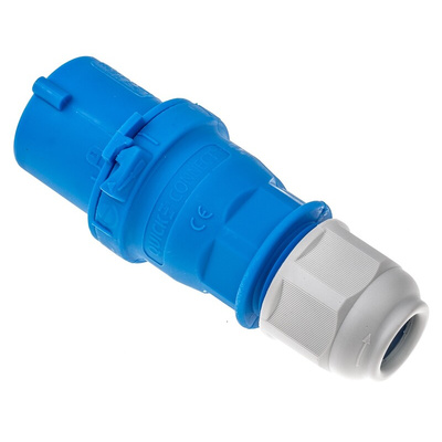 Bals IP44 Blue Cable Mount 2P + E Industrial Power Plug, Rated At 16A, 230 V