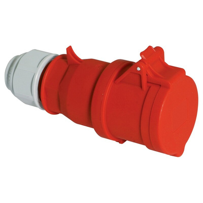 Bals IP44 Red Cable Mount 3P + E Industrial Power Socket, Rated At 32A, 415 V