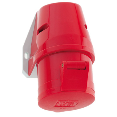 Bals IP44 Red Wall Mount 3P + N + E Industrial Power Socket, Rated At 32A, 415 V