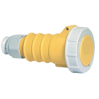 Bals IP67 Yellow Cable Mount 2P + E Industrial Power Socket, Rated At 32A, 110 V