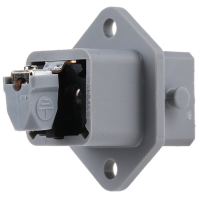 Hirschmann, ST IP54 Grey Panel Mount 2P Industrial Power Plug, Socket, Rated At 16A, 250 V