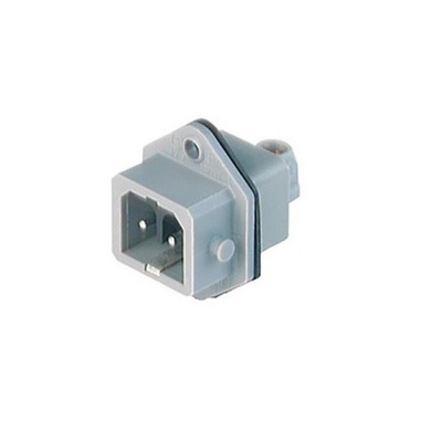 Hirschmann, ST IP54 Grey Panel Mount 2P Industrial Power Plug, Socket, Rated At 16A, 250 V