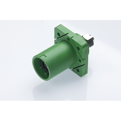 Radiall, SPPC-HK IP2X, IP67 Brown Cable Mount 1P Industrial Power Plug, Rated At 400A, 1.25 kV,With Phase Inverter