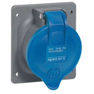 Legrand, Hypra IP44 Panel Mount 2P + E Industrial Power Socket, Rated At 32A, 200 → 250 V